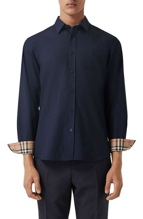 burberry sherwood|Burberry Sherwood Monogram Motif Slim Fit Stretch Poplin .